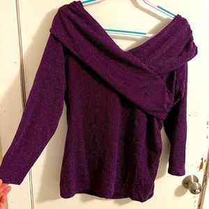 Lane Bryant shimmery purple blouse